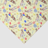 Papier Mousseline Donkey Tissue Paper in Yellow (Détail)