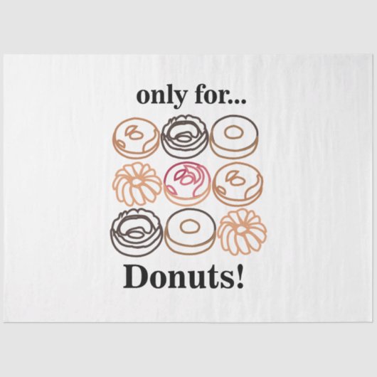 Papier Mousseline Donut Doughnut Sweet Funny Anniversaire (Recto)
