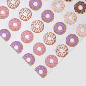 Papier Mousseline Donuts Glacés Roses Avec Saupoudrer Motif Party (Détail)