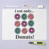 Papier Mousseline Donuts Je Ne Mange Que Des Donuts (Artisanat)