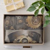 Papier Mousseline Doodle doré de Steampunk : Découpage lunaire (Cadeau)