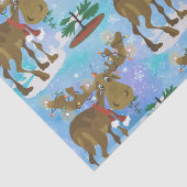 Papier Mousseline ~ d'orignaux de Noël (Détail)