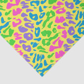 Papier Mousseline Dos Jaune Leopard Néon Découpage (Détail)