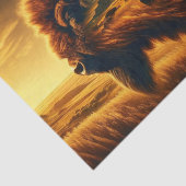 Papier Mousseline Double exposition Bison des plaines américaines (Détail)