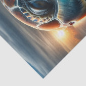 Papier Mousseline Double exposition Découpage de tortue de mer | Océ (Détail)