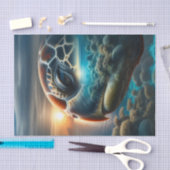 Papier Mousseline Double exposition Découpage de tortue de mer | Océ (Artisanat)