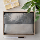 Papier Mousseline Doublure d'argent, Peacock blanc, Imaginaire paris (Cadeau)