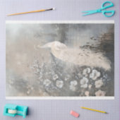 Papier Mousseline Doublure d'argent, Peacock blanc, Imaginaire paris (Artisanat)