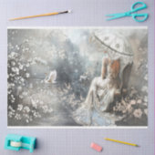 Papier Mousseline Doublure d'argent, Portrait d'Imaginaire parisien  (Artisanat)