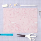 Papier Mousseline Douce Touche Rose Élégante Perles Mariage (Artisanat)