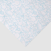 Papier Mousseline Douces arroses Bleu Blanc (Détail)