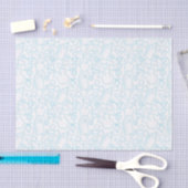 Papier Mousseline Douces arroses Bleu Blanc (Artisanat)