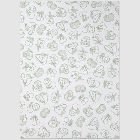 Papier Mousseline Douceur Fraîche du Marché Vert Baby Shower de Fill (Recto)