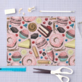 Papier Mousseline Douceurs sur rose (Artisanat)