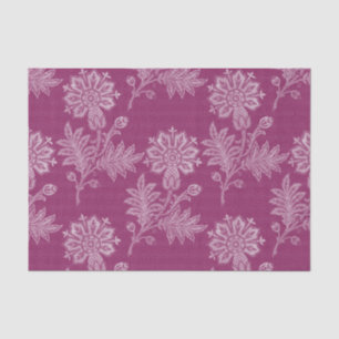 Papier Mousseline Douche de Mariée en Dentelle Florale Bourgogne