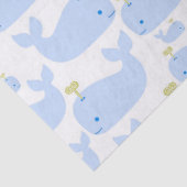 Papier Mousseline Douche infantile de cadeau de baleines de bleus (Détail)