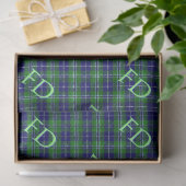 Papier Mousseline Douglas Tartan officiel avec monogramme / initiale (Cadeau)
