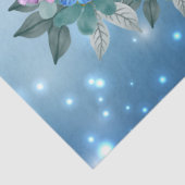 Papier Mousseline Doux Turquoise bleu bleu floral Bouquet Découpage (Détail)