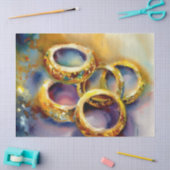 Papier Mousseline Douze jours de Noël : Anneaux d'or (B), (Artisanat)