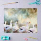 Papier Mousseline Douze jours de Noël : Oies A-Laying, (A), (Artisanat)