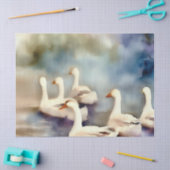 Papier Mousseline Douze jours de Noël : Oies A-Laying, (B), (Artisanat)