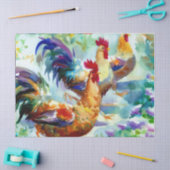 Papier Mousseline Douze jours de Noël : Poules françaises (A), (Artisanat)