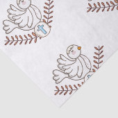 Papier Mousseline Dove Cross Religieux Baptême Christening (Détail)