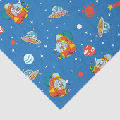 Papier Mousseline Dr Seuss | Chat dans le Motif spatial Casquette (Détail)