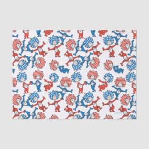 Papier Mousseline Dr. Seuss   Chose Une Chose Deux Motif Drapeau Amé