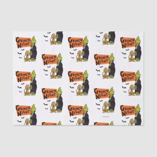 Papier Mousseline Dr Seuss | Hallowen Grinch Night Graphic (Recto)