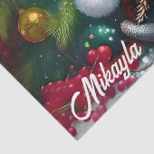 Papier Mousseline Dragon à seins mignons et chapeau de Santa (Détail)