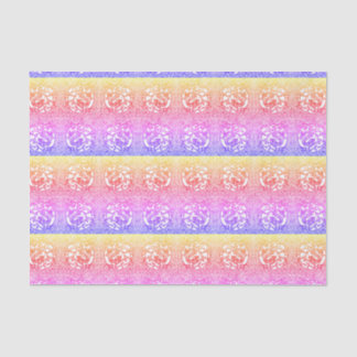 Papier Mousseline Dragon arbre et feuille en arc-en-ciel coloré 10x 