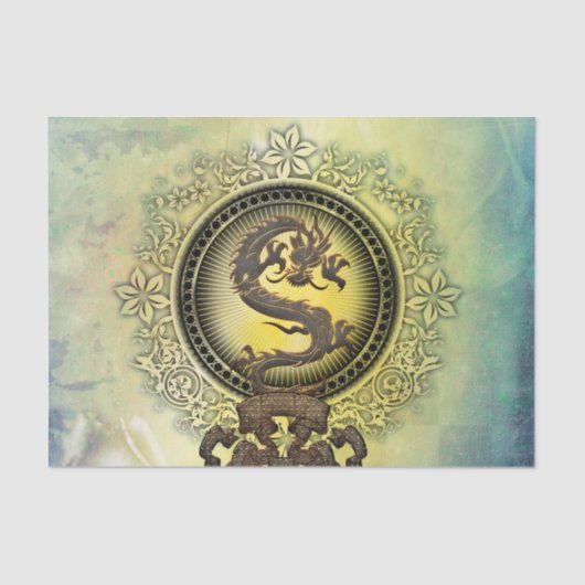 Papier Mousseline Dragon chinois (Recto)