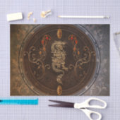 Papier Mousseline Dragon chinois d'or (Artisanat)