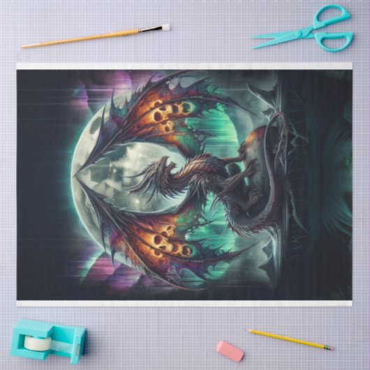 Papier Mousseline Dragon crâne (Artisanat)