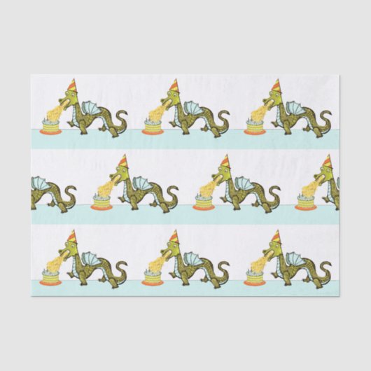 Papier Mousseline Dragon d'anniversaire (Recto)