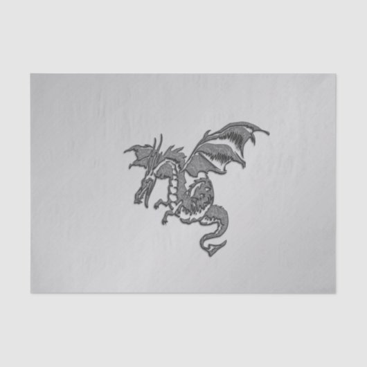 Papier Mousseline Dragon d'argent (Recto)