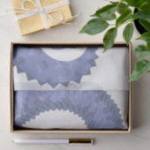 Papier Mousseline Dragon de coeur gris bleu sur blanc (Cadeau)