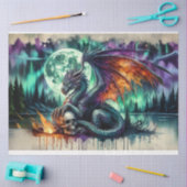 Papier Mousseline Dragon de feu crâne (Artisanat)