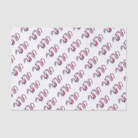 Papier Mousseline Dragon de Koi (Recto)