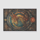 Papier Mousseline Dragon en verre tendu (Recto)