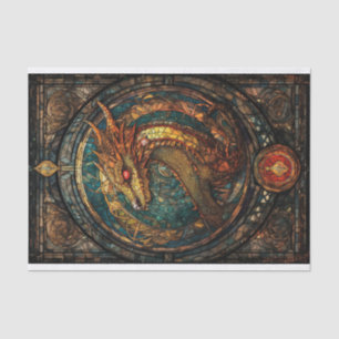 Papier Mousseline Dragon en verre tendu