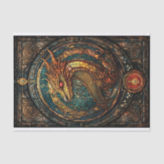 Papier Mousseline Dragon en verre tendu