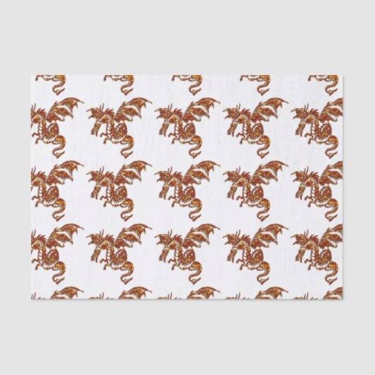 Papier Mousseline Dragon flamboyant (Recto)