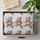 Papier Mousseline Dragon flamboyant (Cadeau)