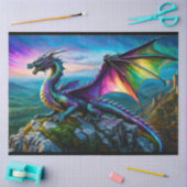 Papier Mousseline Dragon Iridescente Garde Sa Terre (Artisanat)