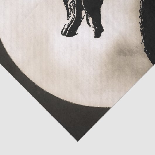 Papier Mousseline Dragon Lune (Détail)