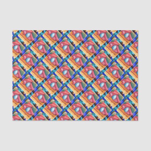 Papier Mousseline Dragon rouge (Recto)