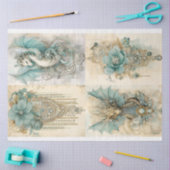 Papier Mousseline Dragon série victorienne Design 1 (Artisanat)