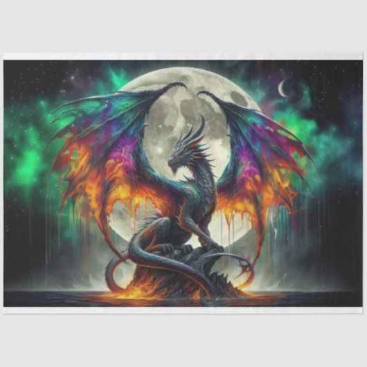 Papier Mousseline Dragon vapeur (Recto)